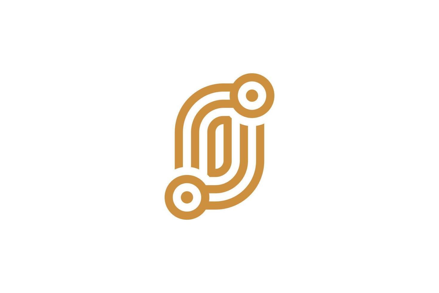 Abstract luxury monoline Letter O Logo vector