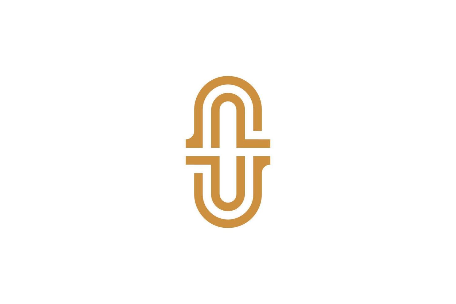 logotipo de letra o de monoline de lujo abstracto vector