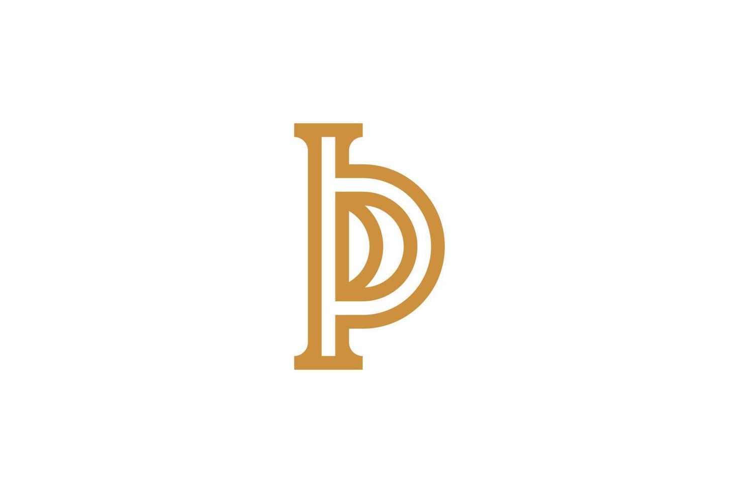 Initial P Monoline Logo Template vector