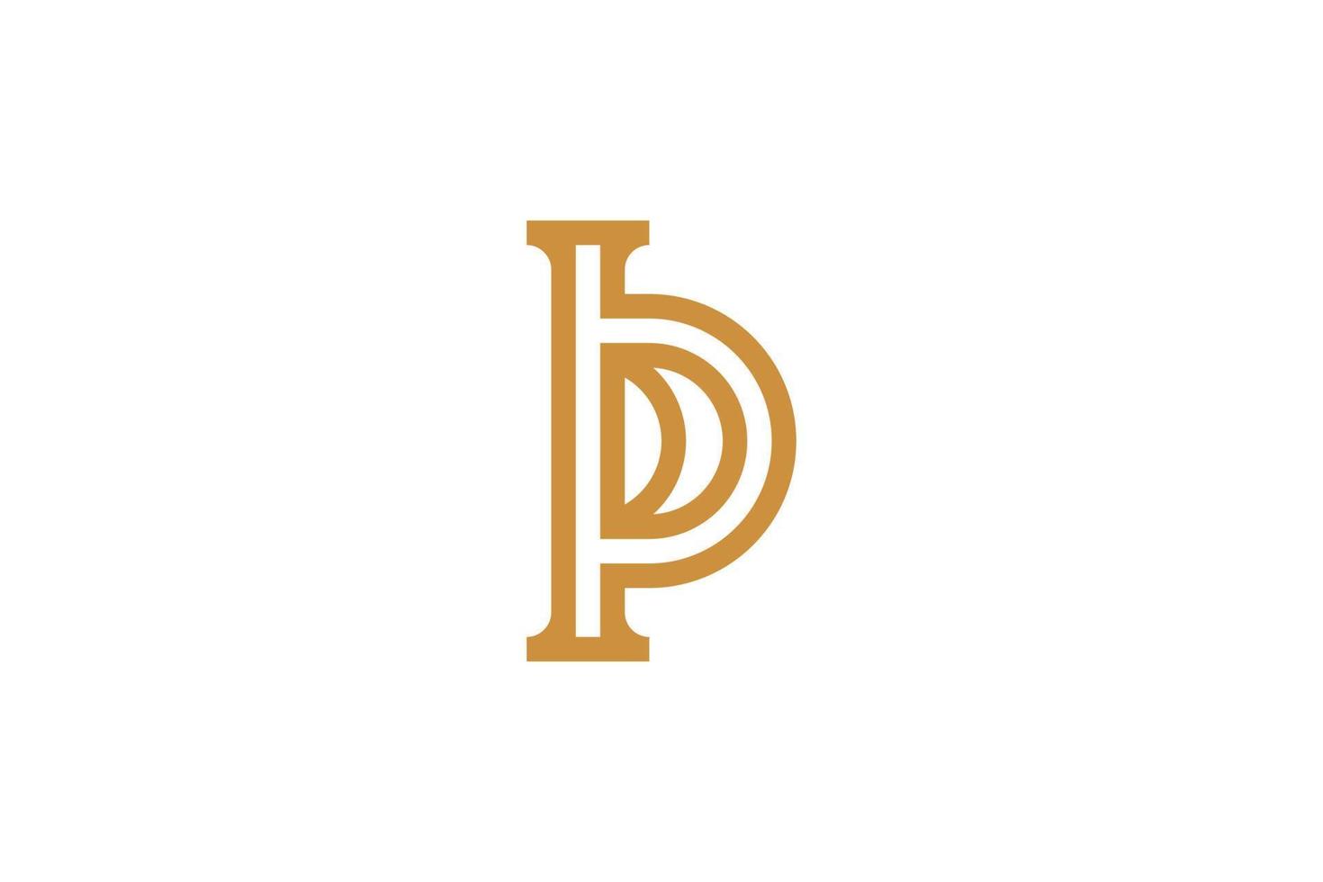 Initial P Monoline Logo Template vector