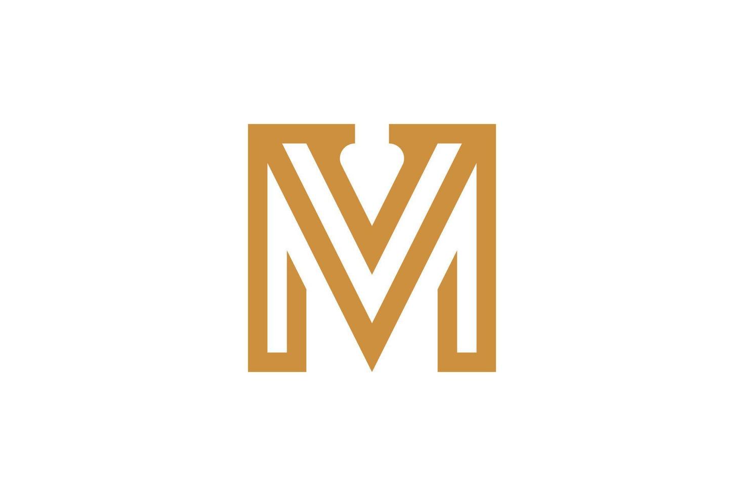 Letter M Monoline Logo vector