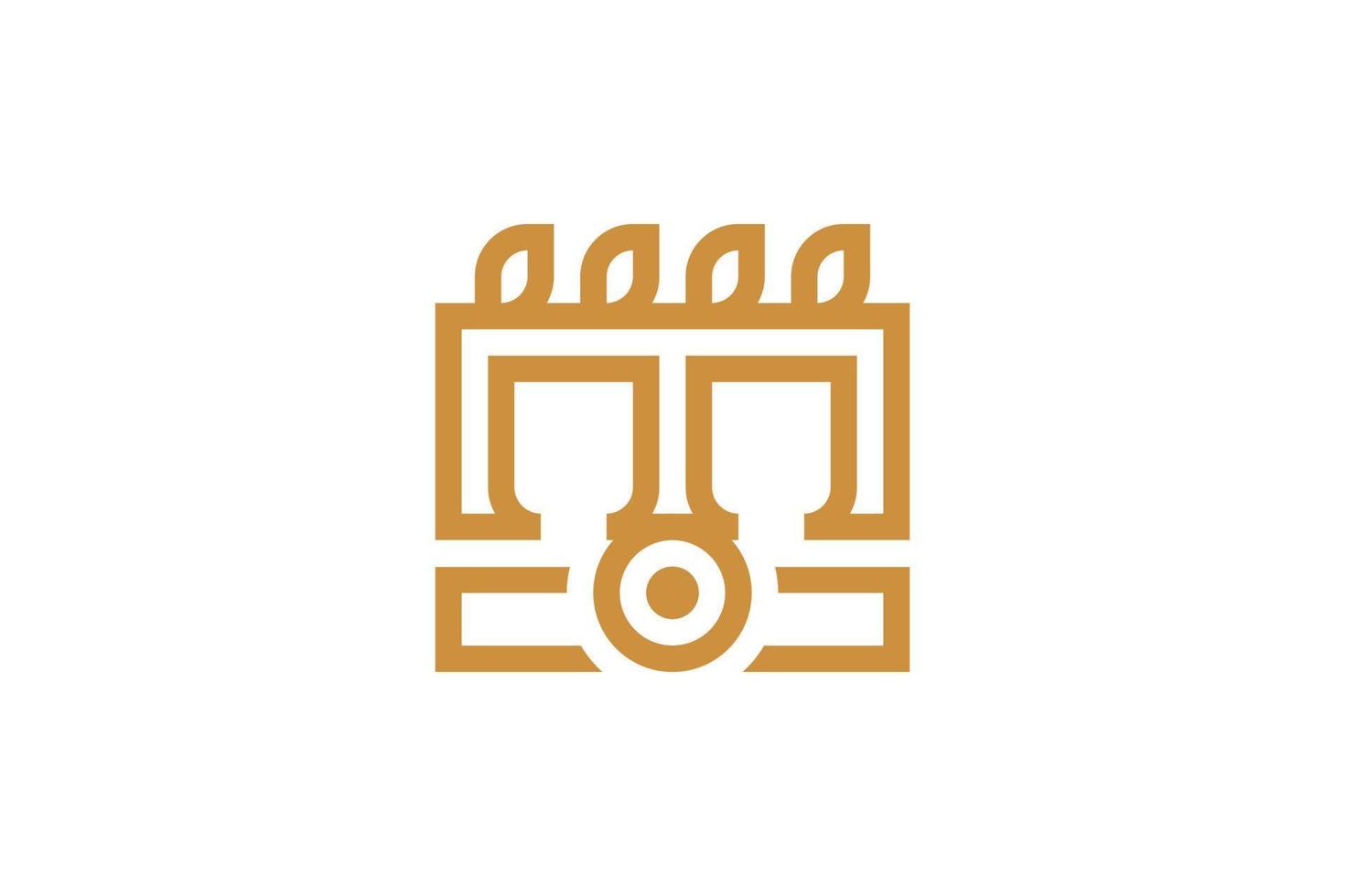 Creative M Monoline Logo vector