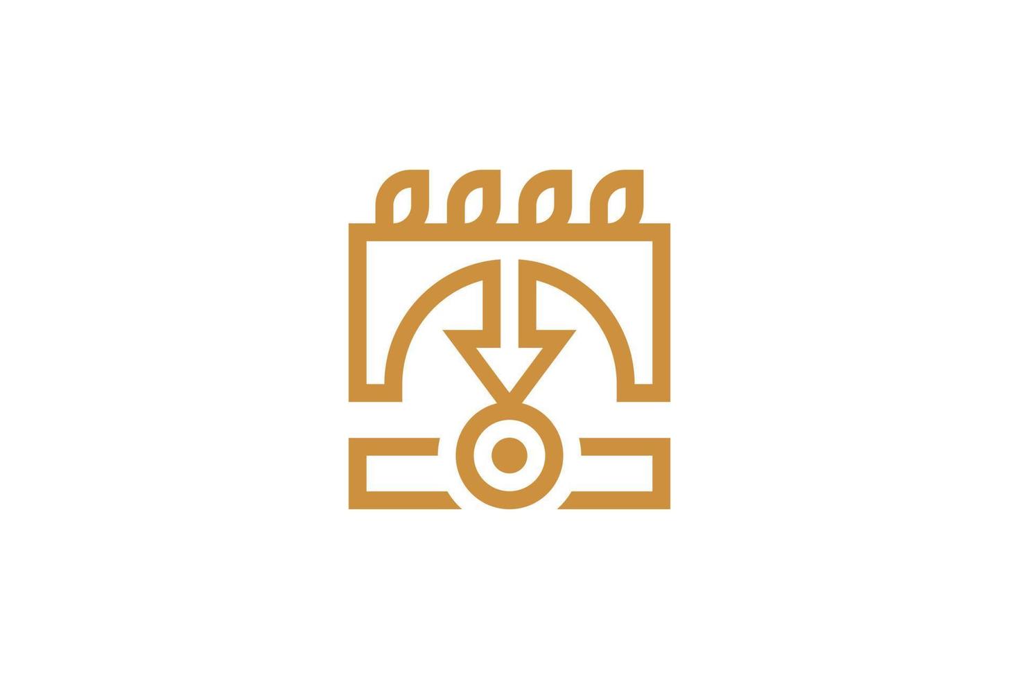 Creative M Monoline Logo vector