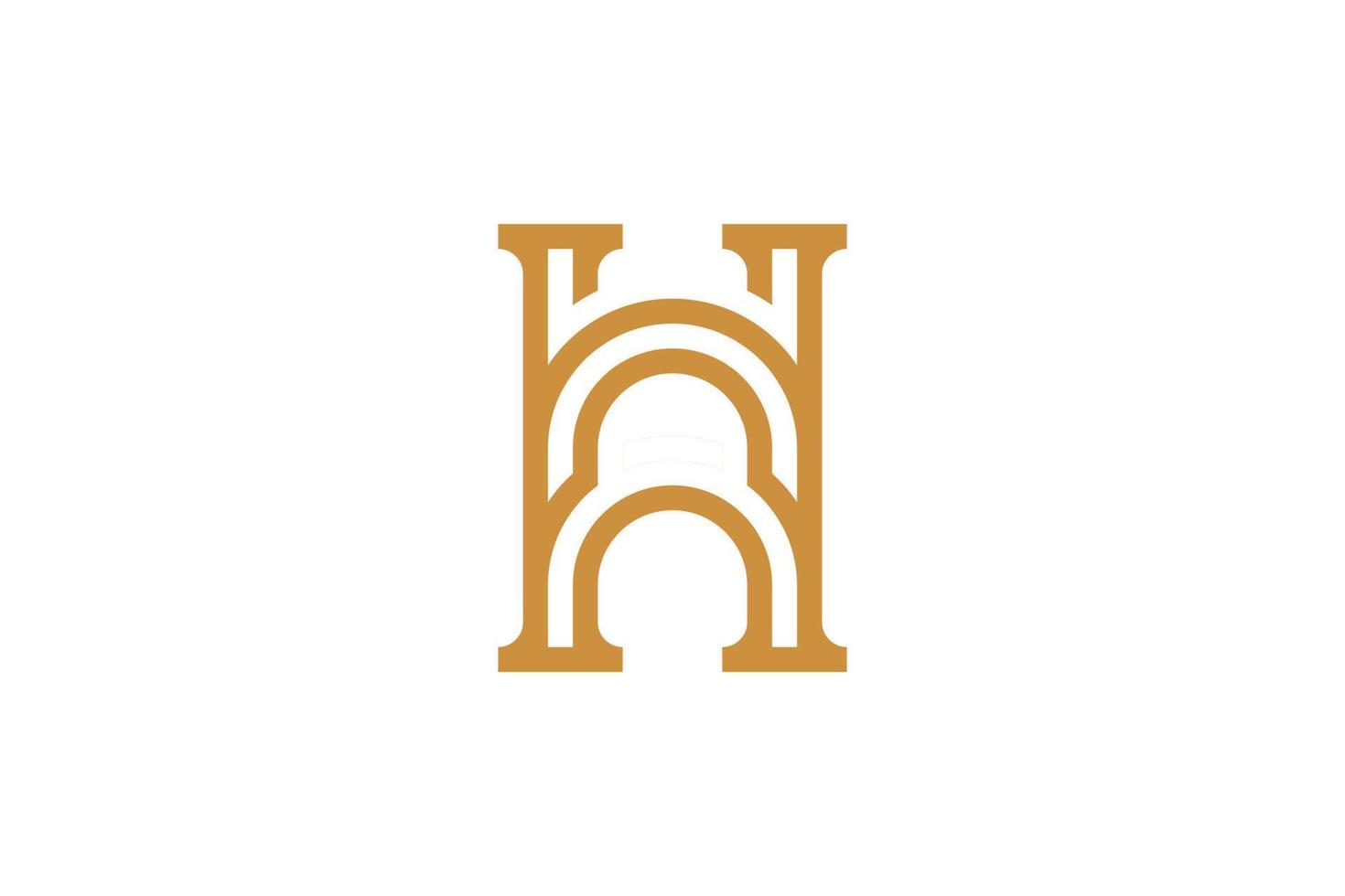 Monoline Style N Letter Logo vector