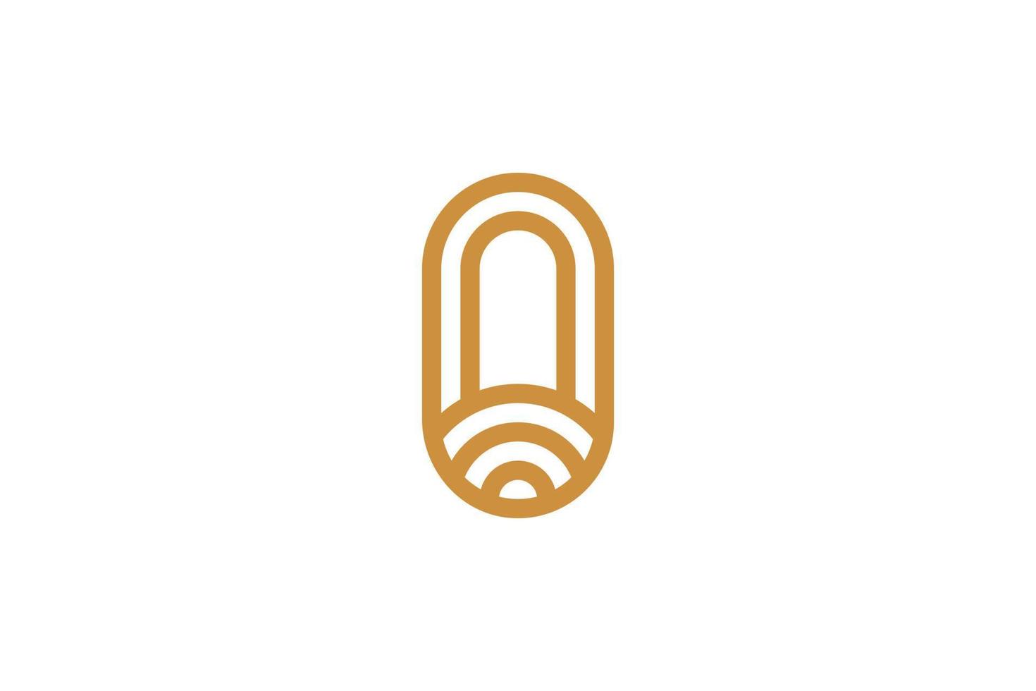 Abstract luxury monoline Letter O Logo vector