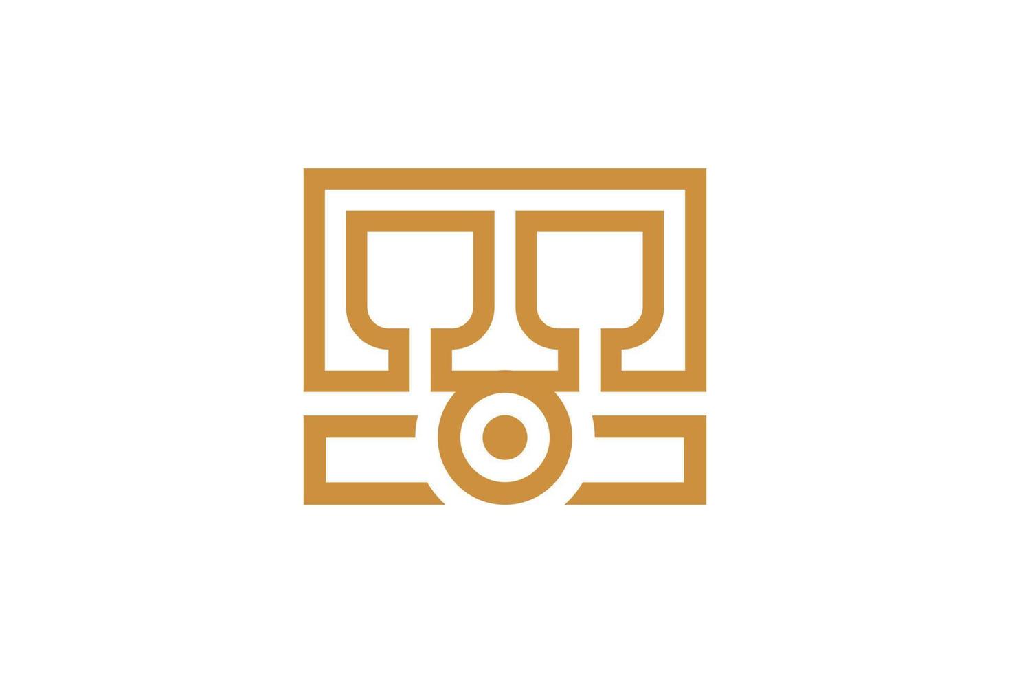 Creative M Monoline Logo vector
