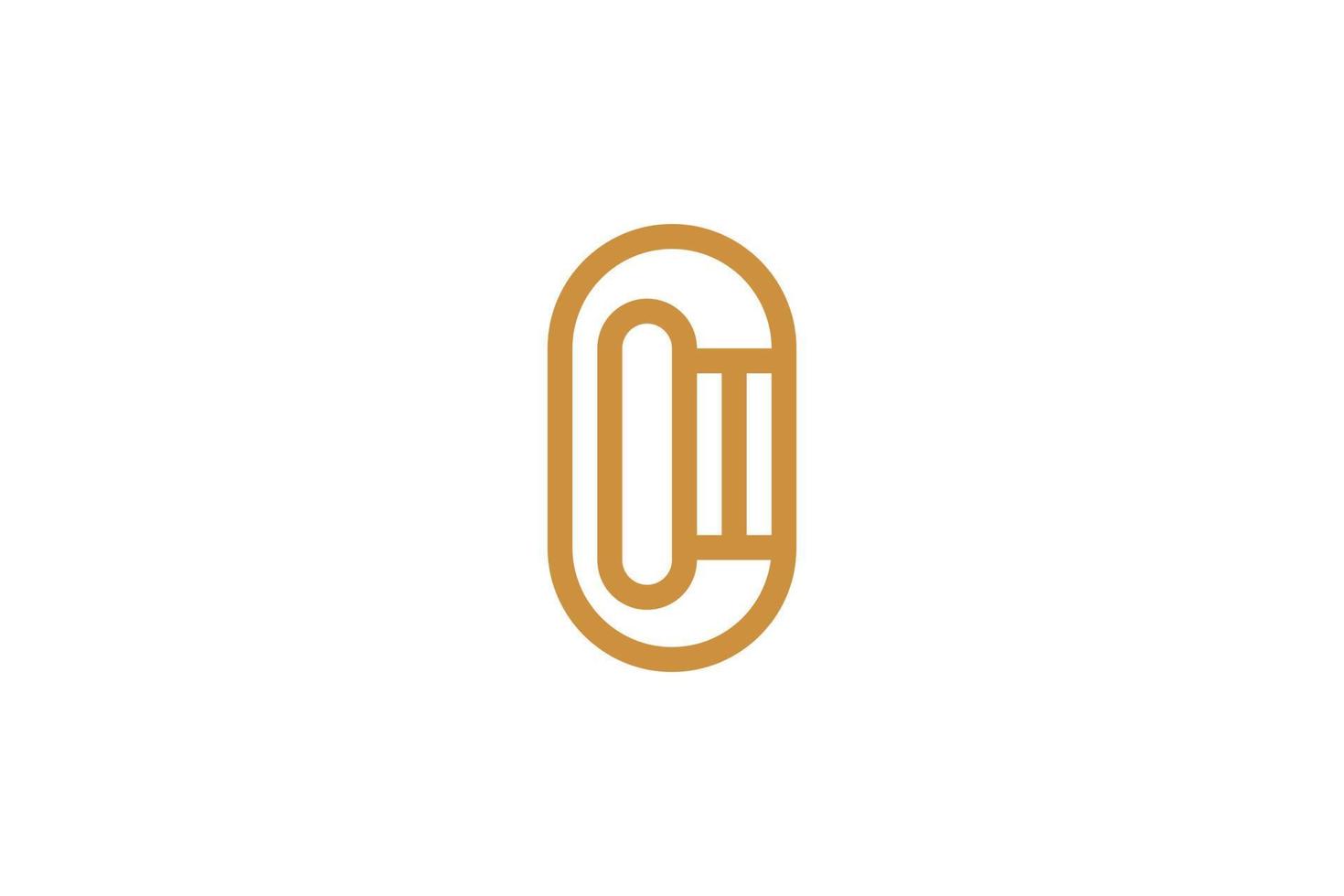Abstract luxury monoline Letter O Logo vector