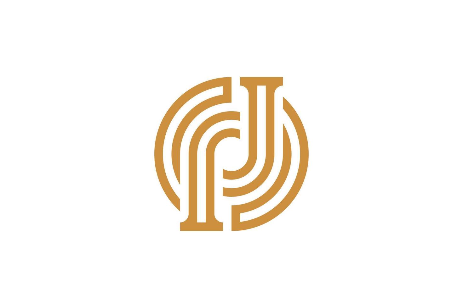 Initial P Monoline Logo Template vector