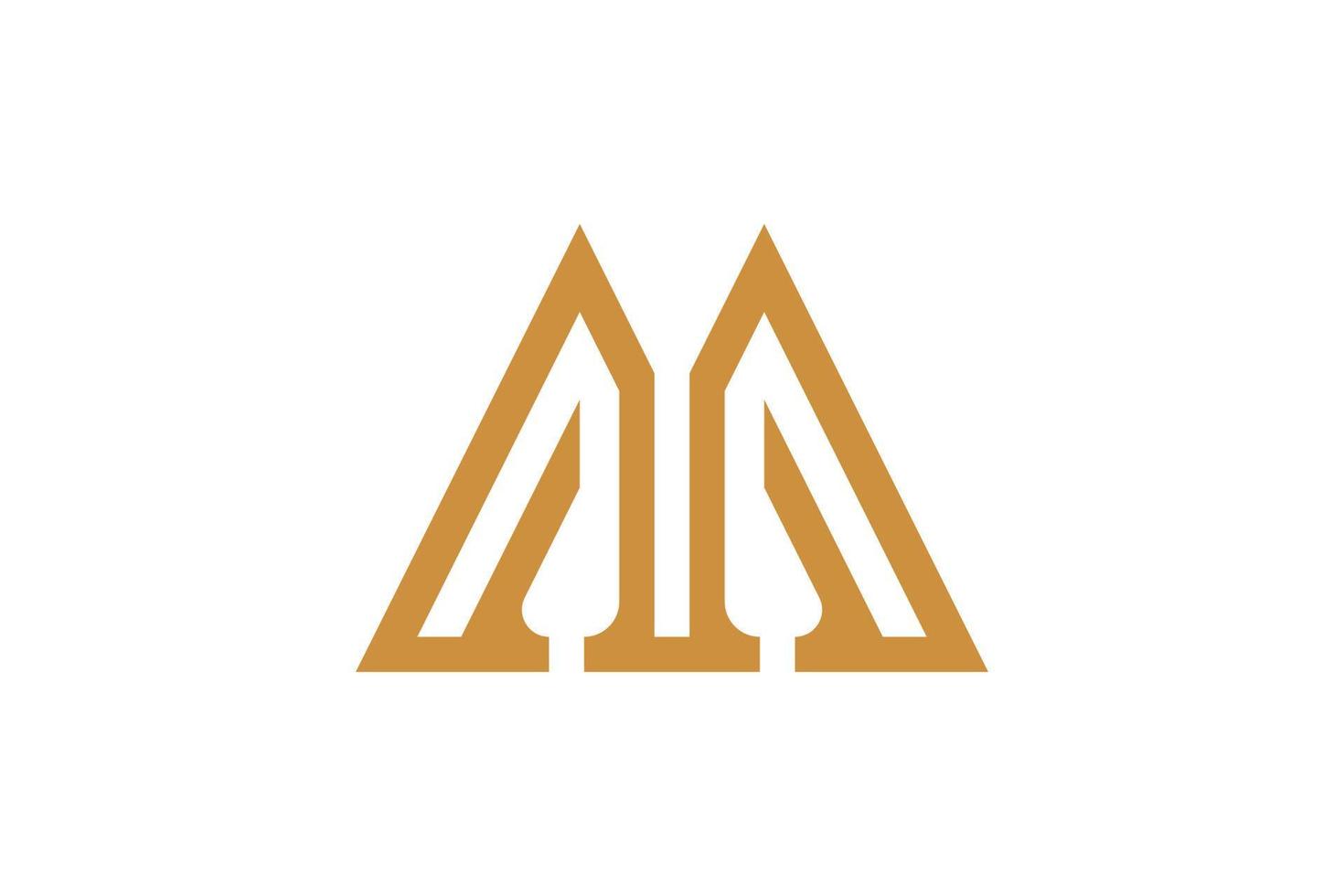 Letter M Monoline Logo vector
