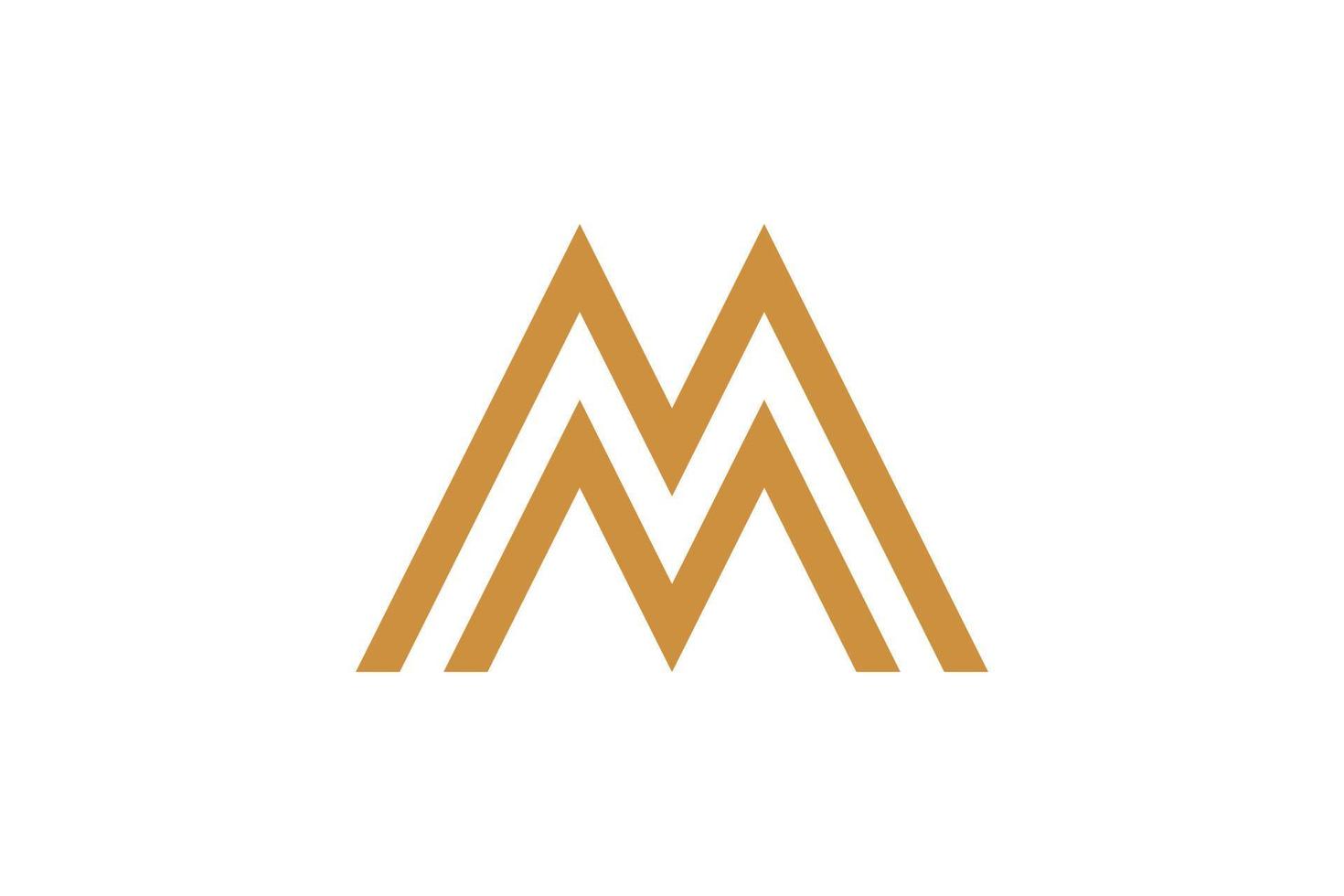Letter M Monoline Logo vector