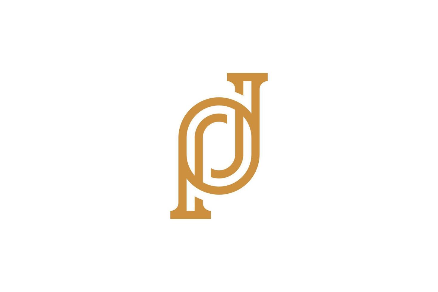 Monoline Style N Letter Logo vector