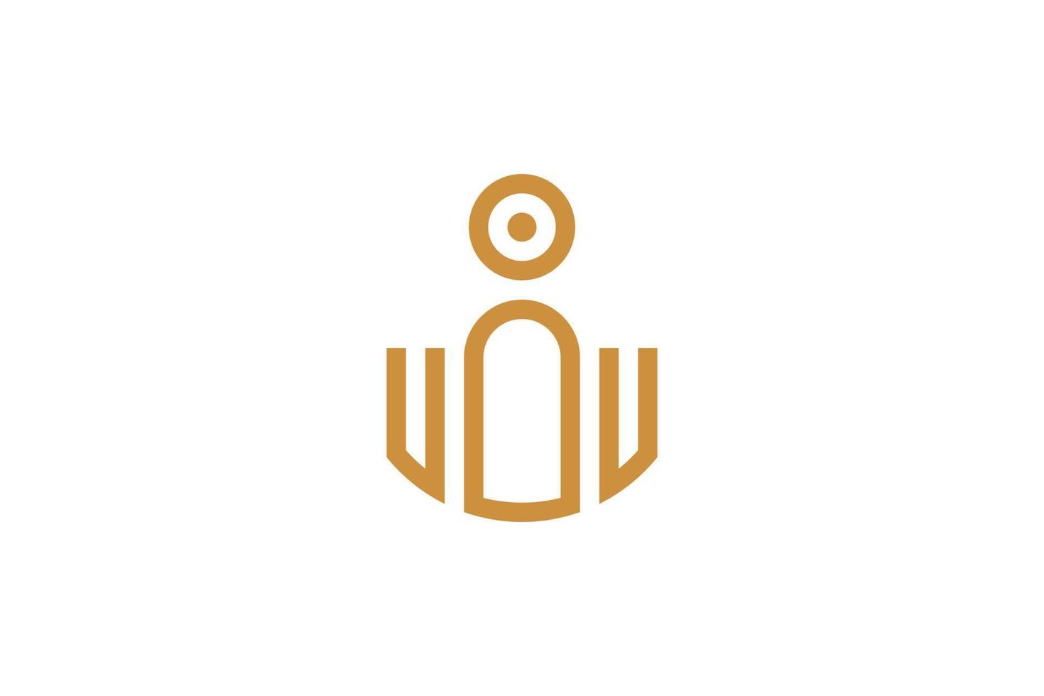 Monoline Style N Letter Logo vector