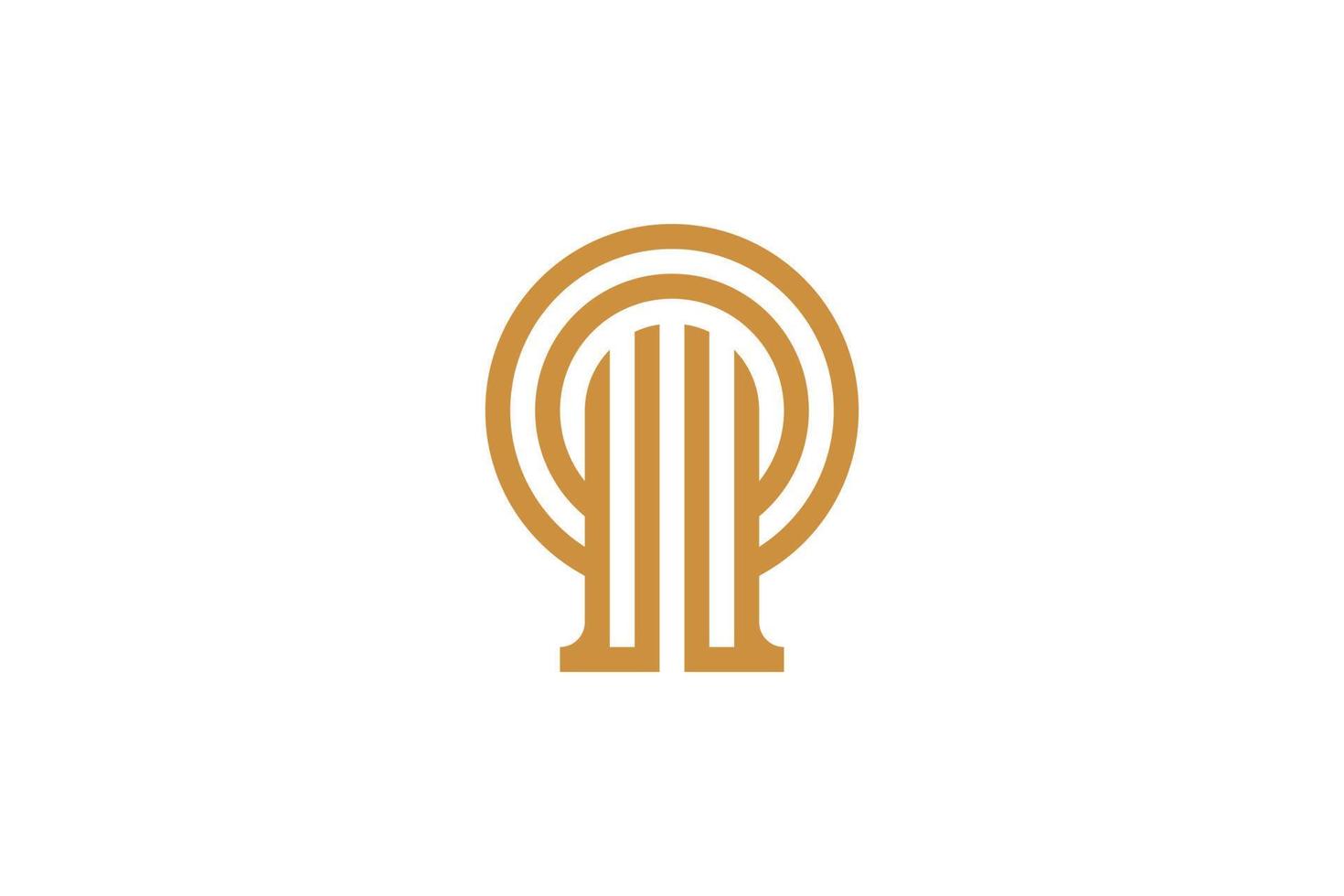 Monoline Style N Letter Logo vector