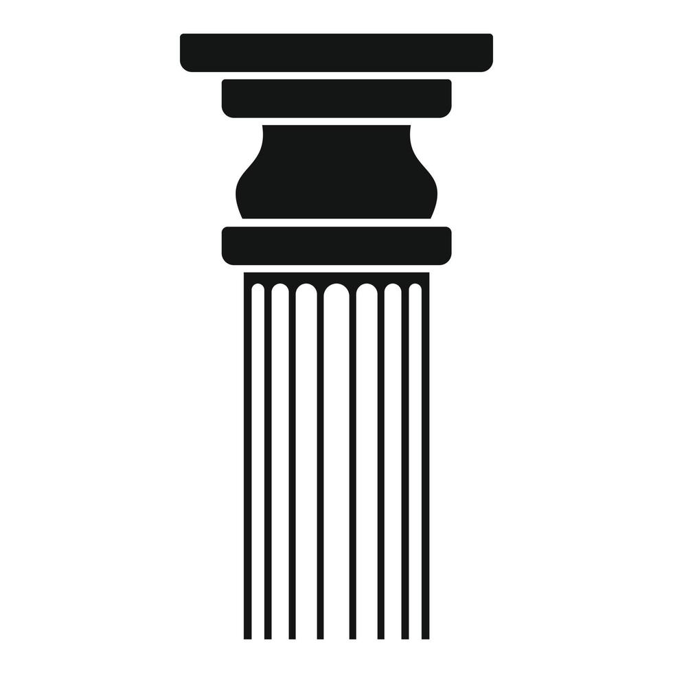 icono de columna rectangular, estilo simple. vector