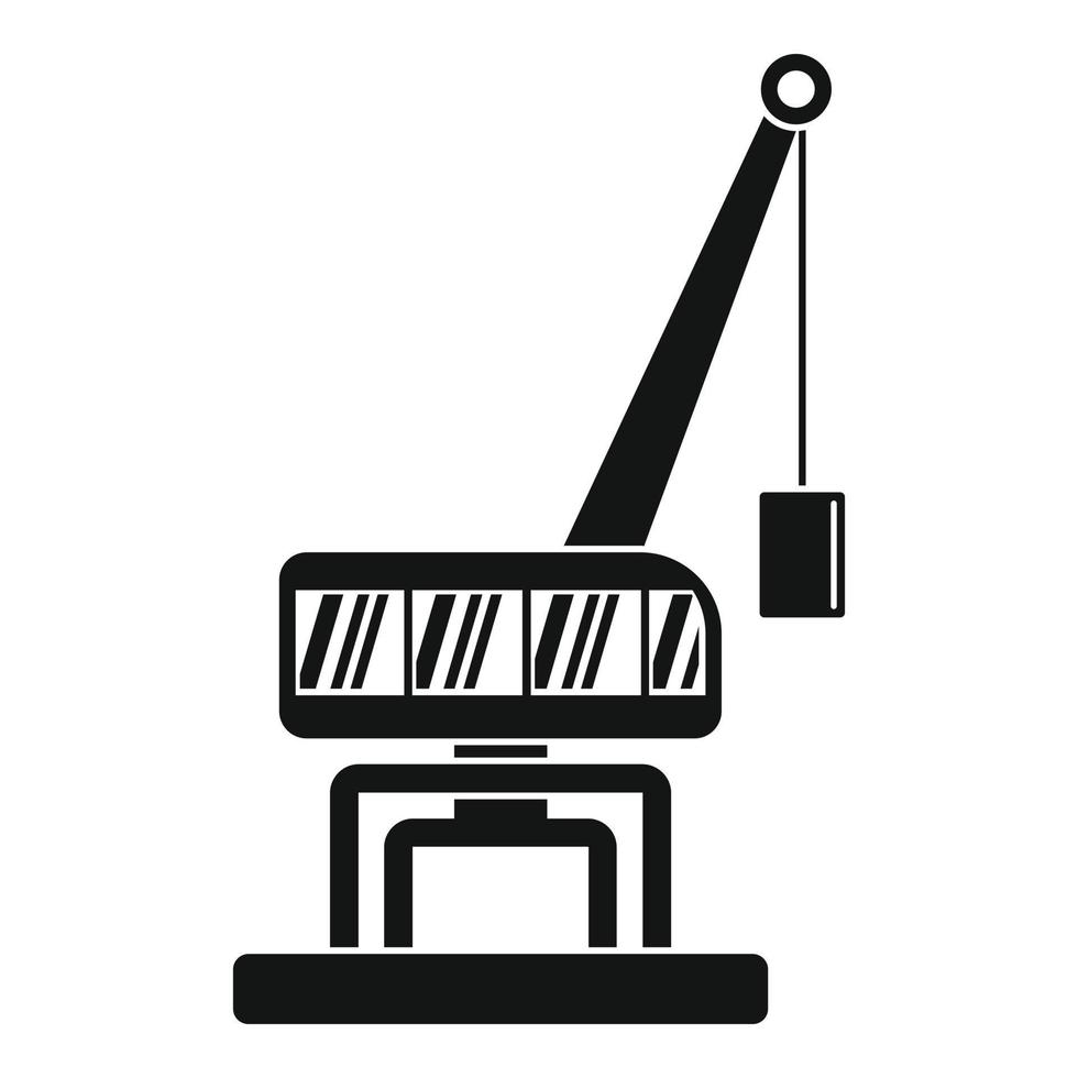 Destroy crane icon, simple style vector