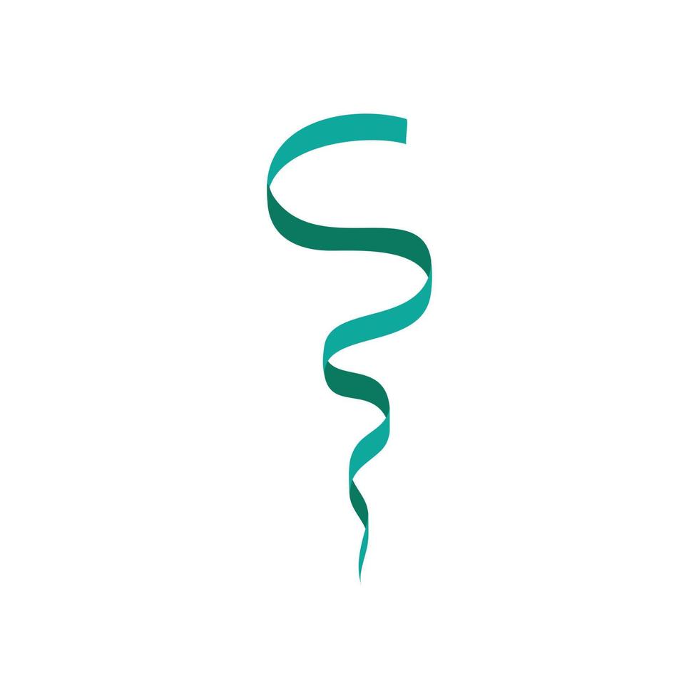 Green serpentine icon, flat style vector