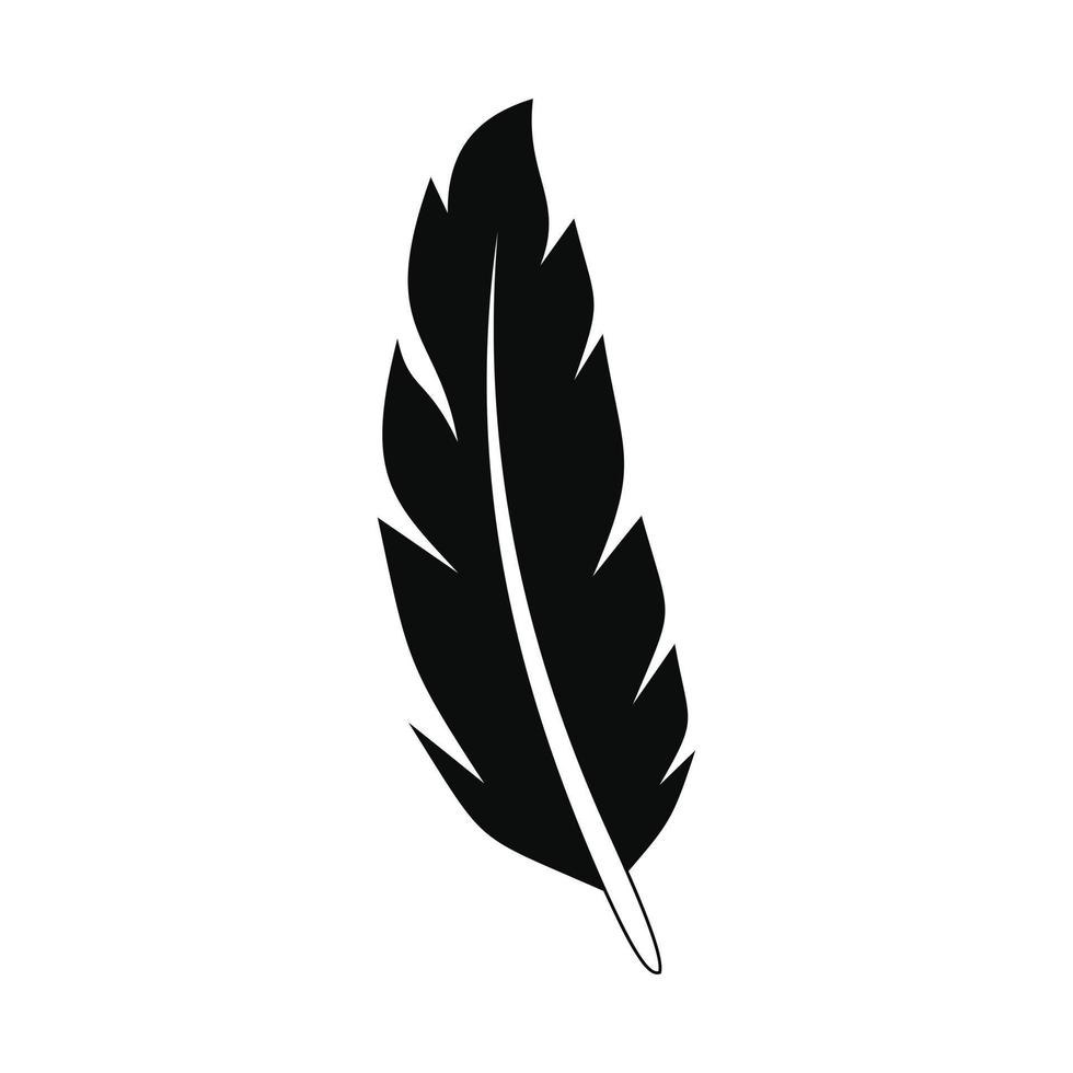 Peacock feather icon, simple style vector