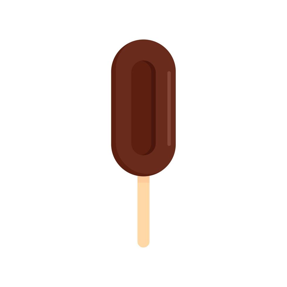 Coffee ice cream icon, flat style vector