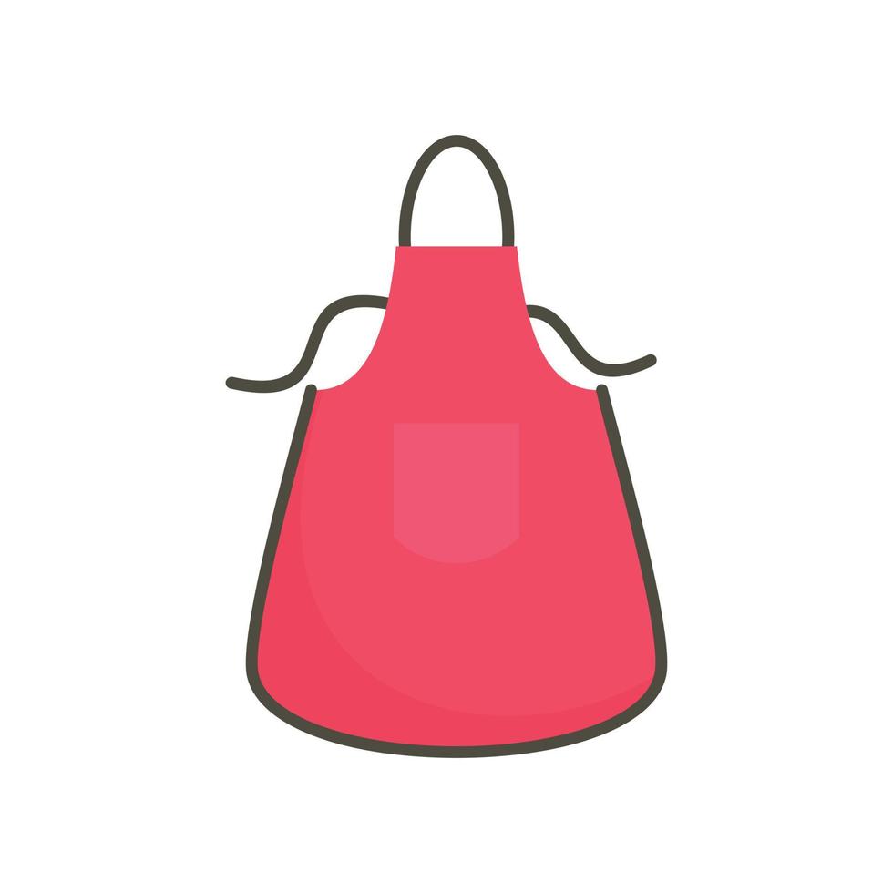 Kitchen apron icon, flat style vector