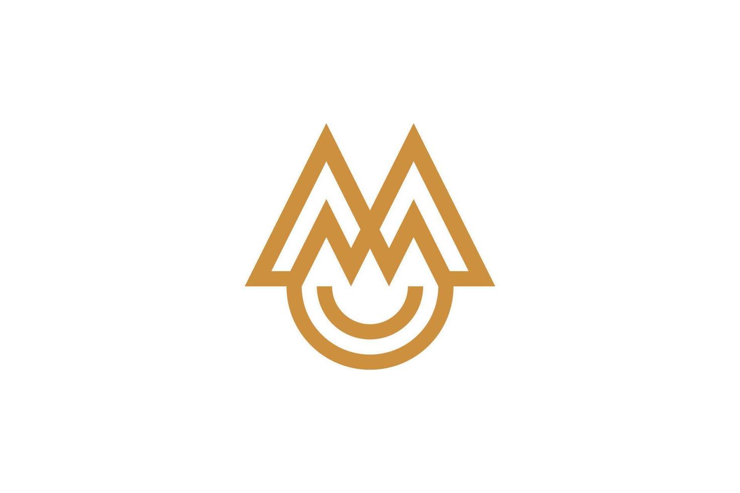 Letter M Monoline Logo vector