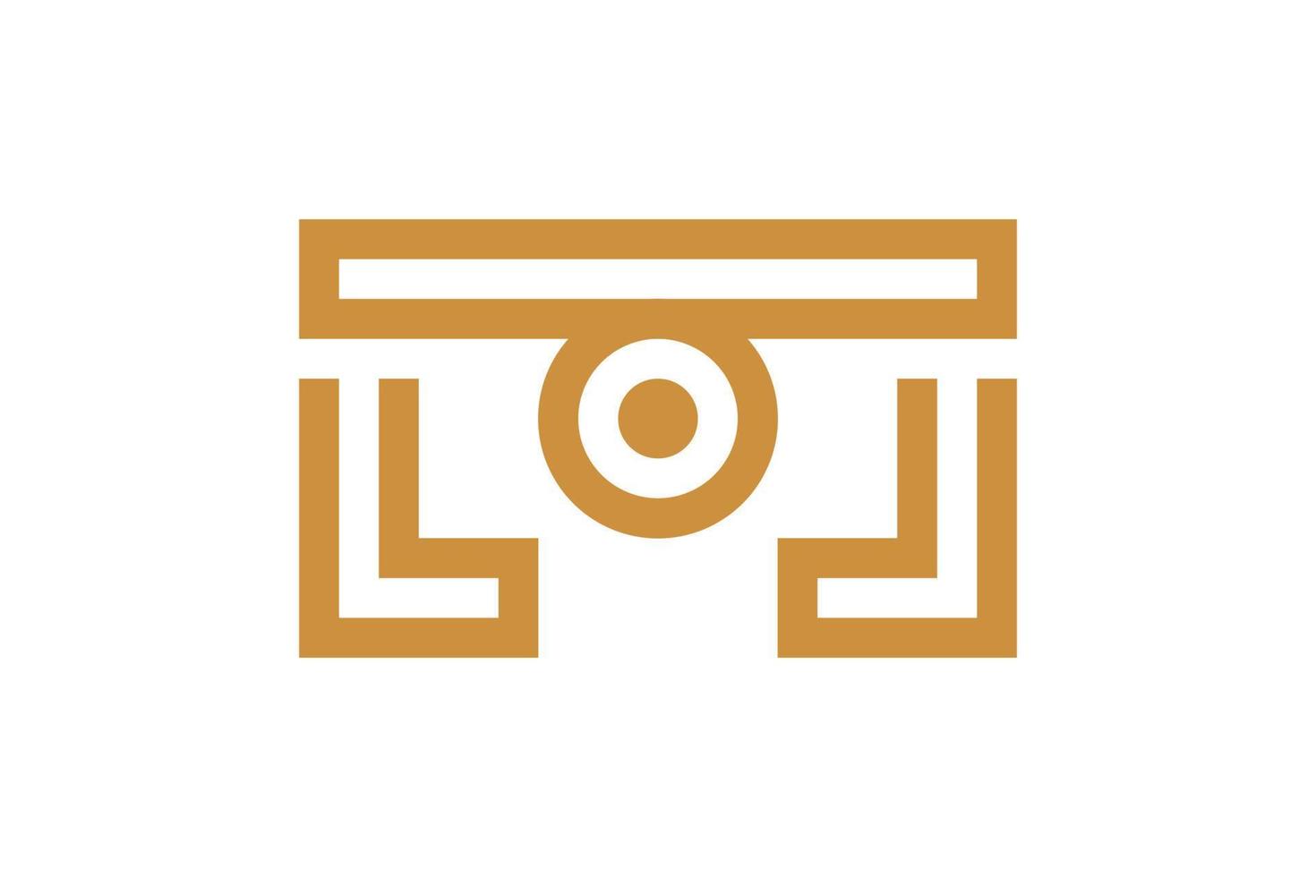 Abstract Monoline Letter M Logo vector