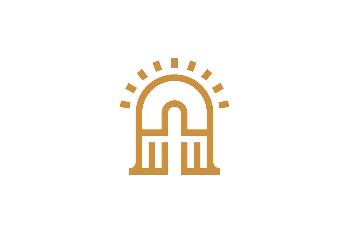 Monoline Style N Letter Logo vector