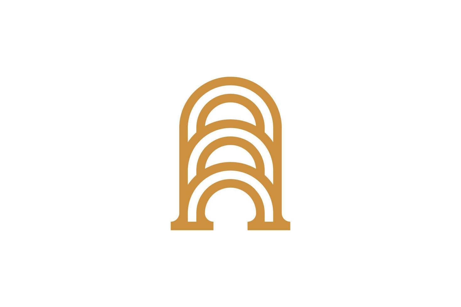 Abstract Modern Monoline Letter N Logo vector