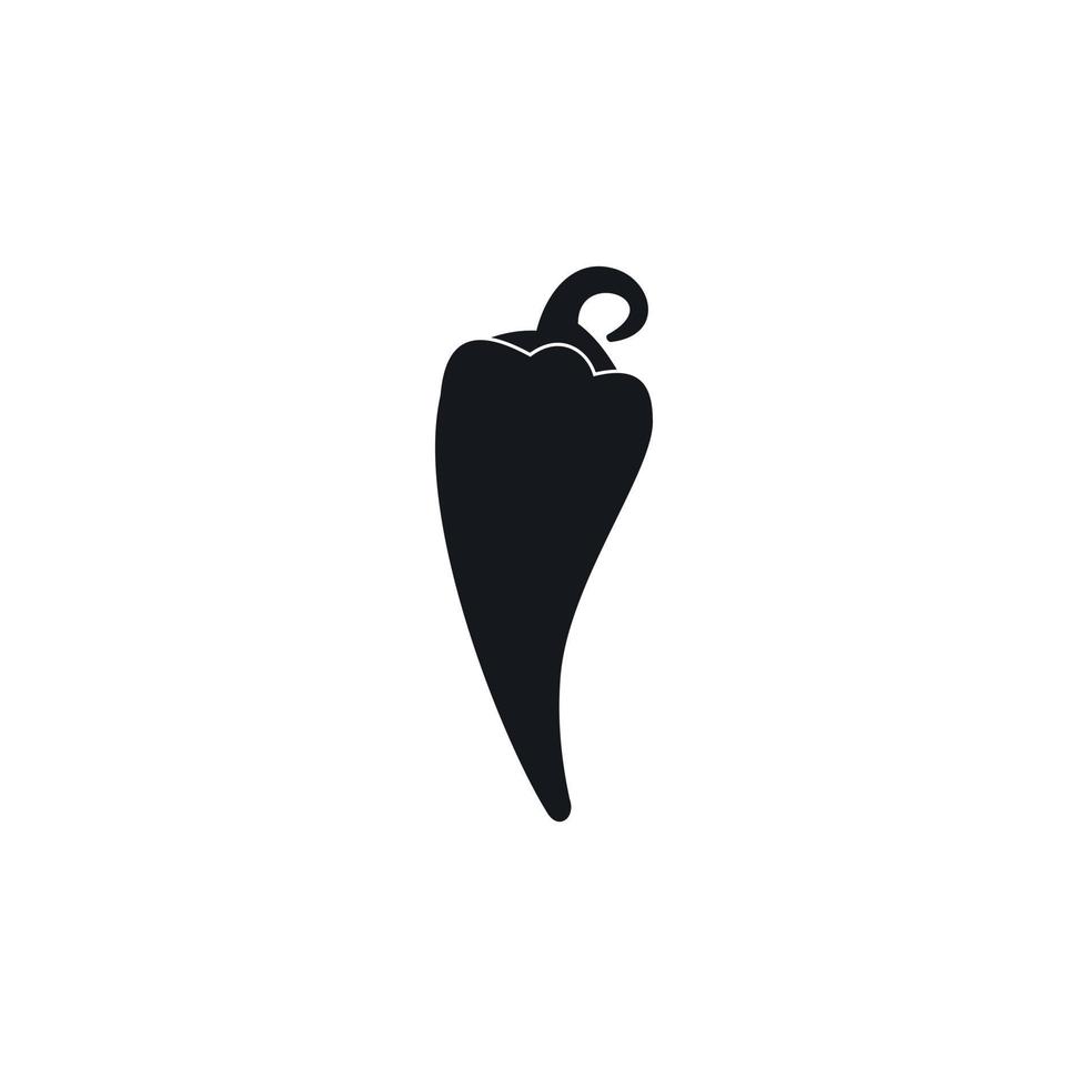 Hot chili pepper icon, simple style vector