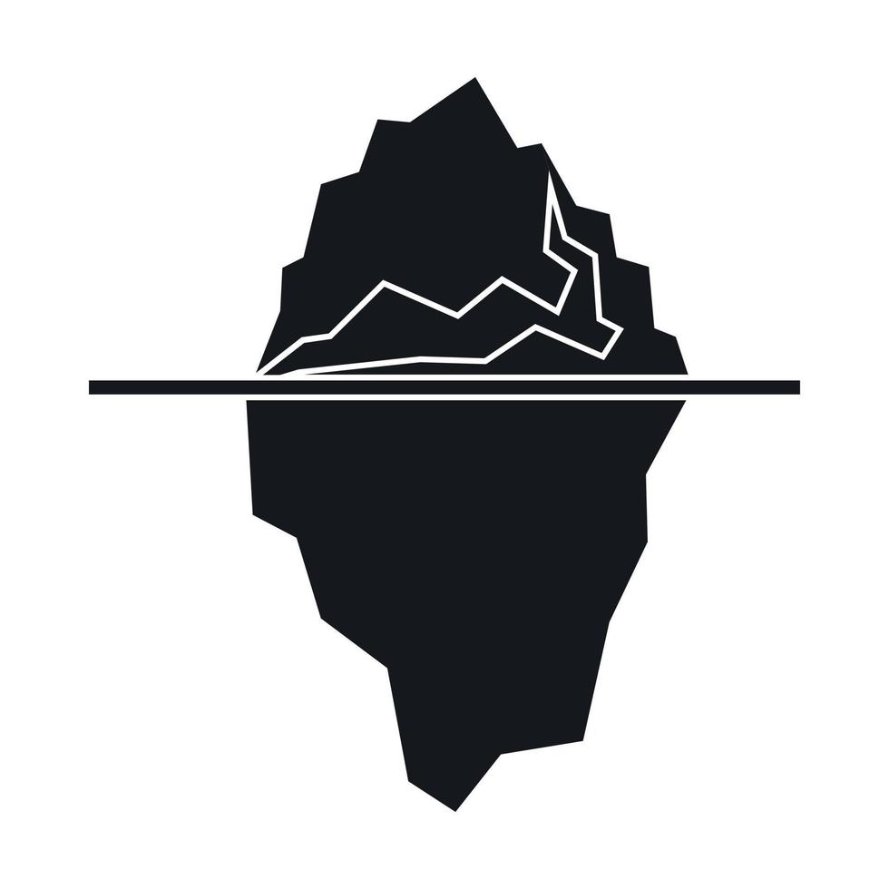 icono de iceberg, estilo simple vector
