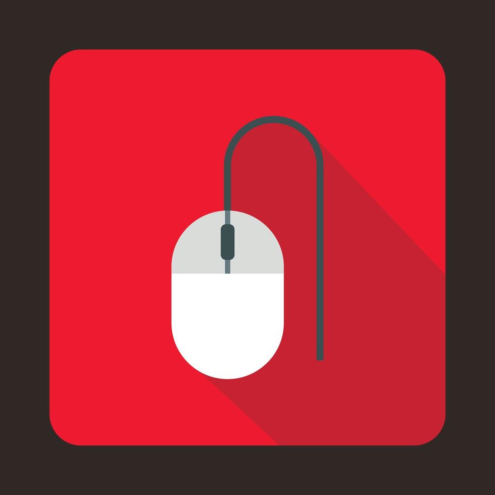 Computer mouse icon in flat style vector