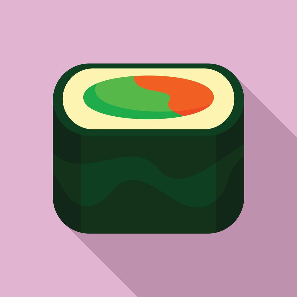 icono de sushi ebi, estilo plano vector