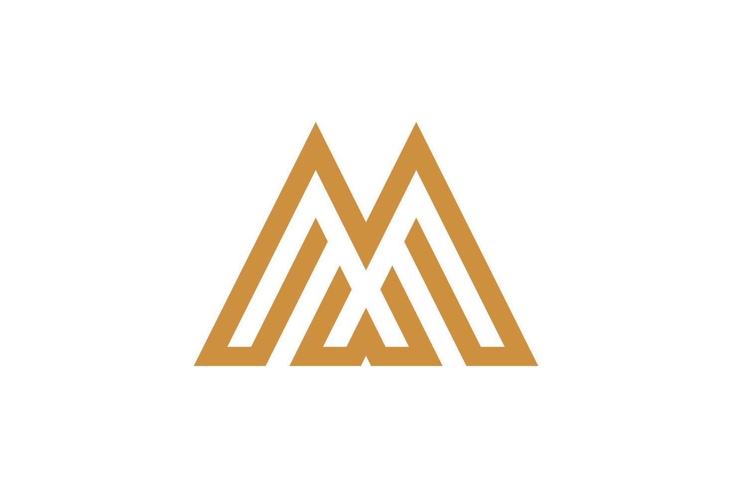 Letter M Monoline Logo vector