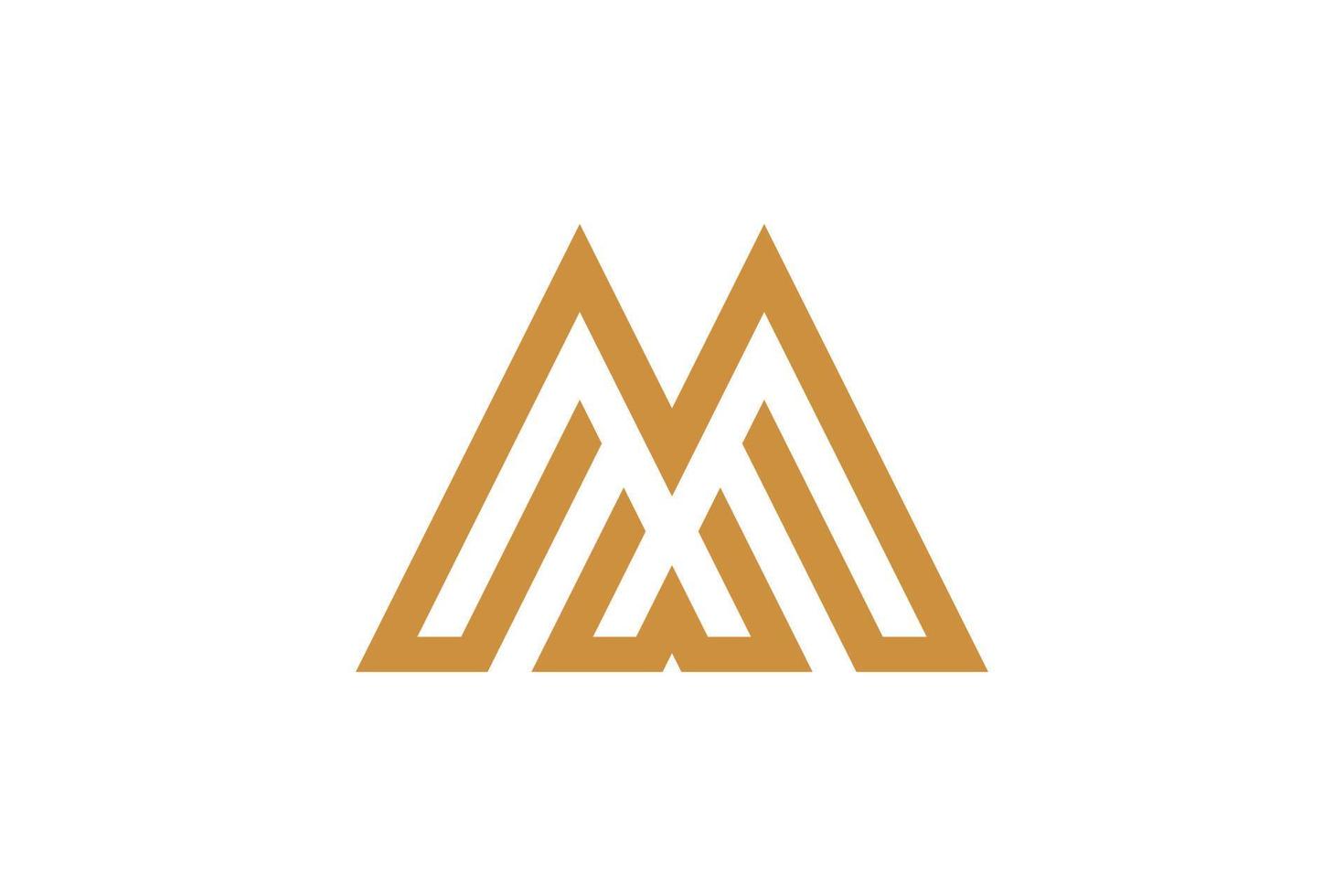 Letter M Monoline Logo vector