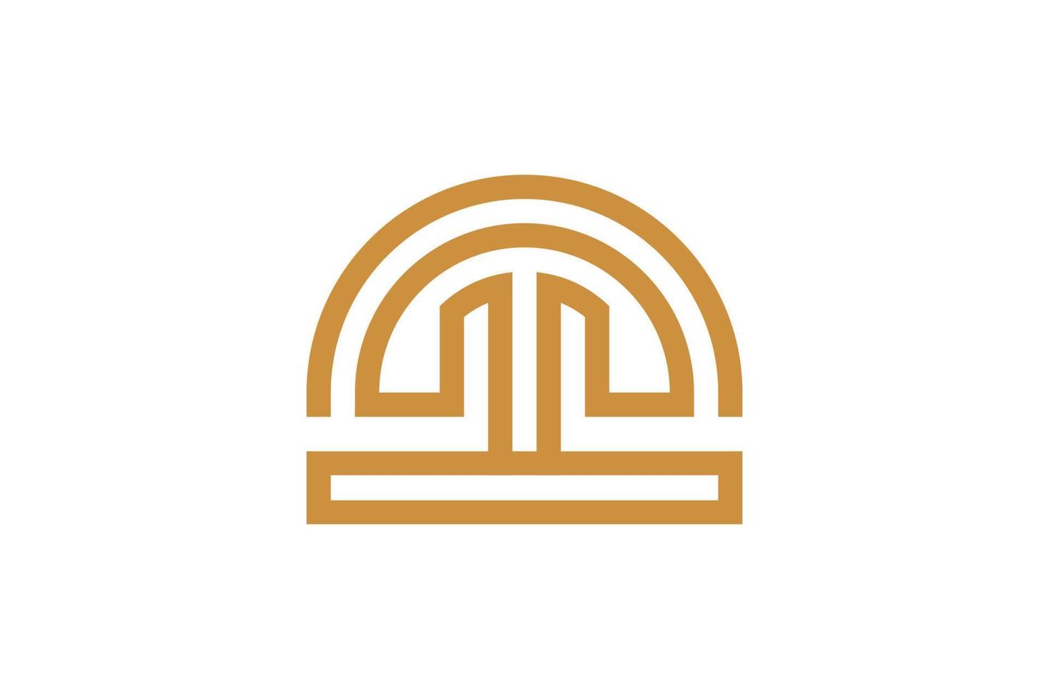 Creative M Monoline Logo vector