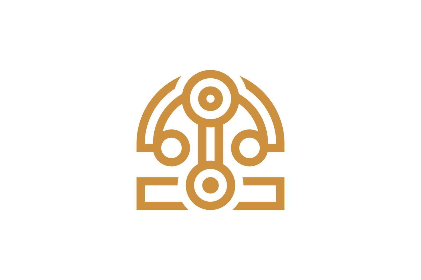 Creative M Monoline Logo vector
