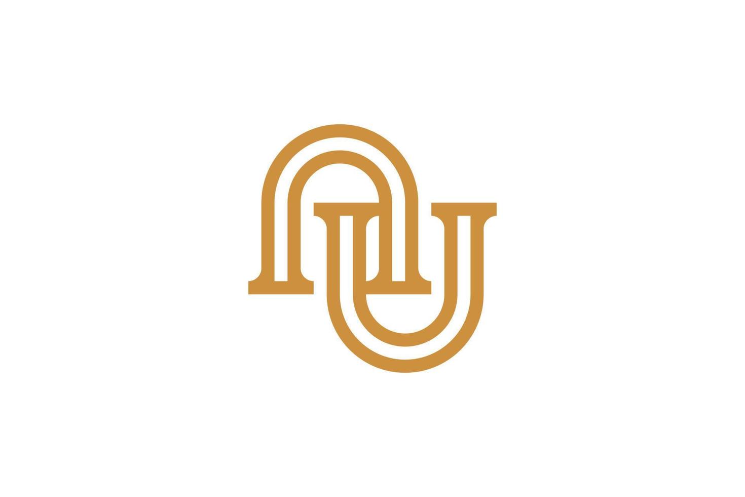 Abstract Modern Monoline Letter N Logo vector