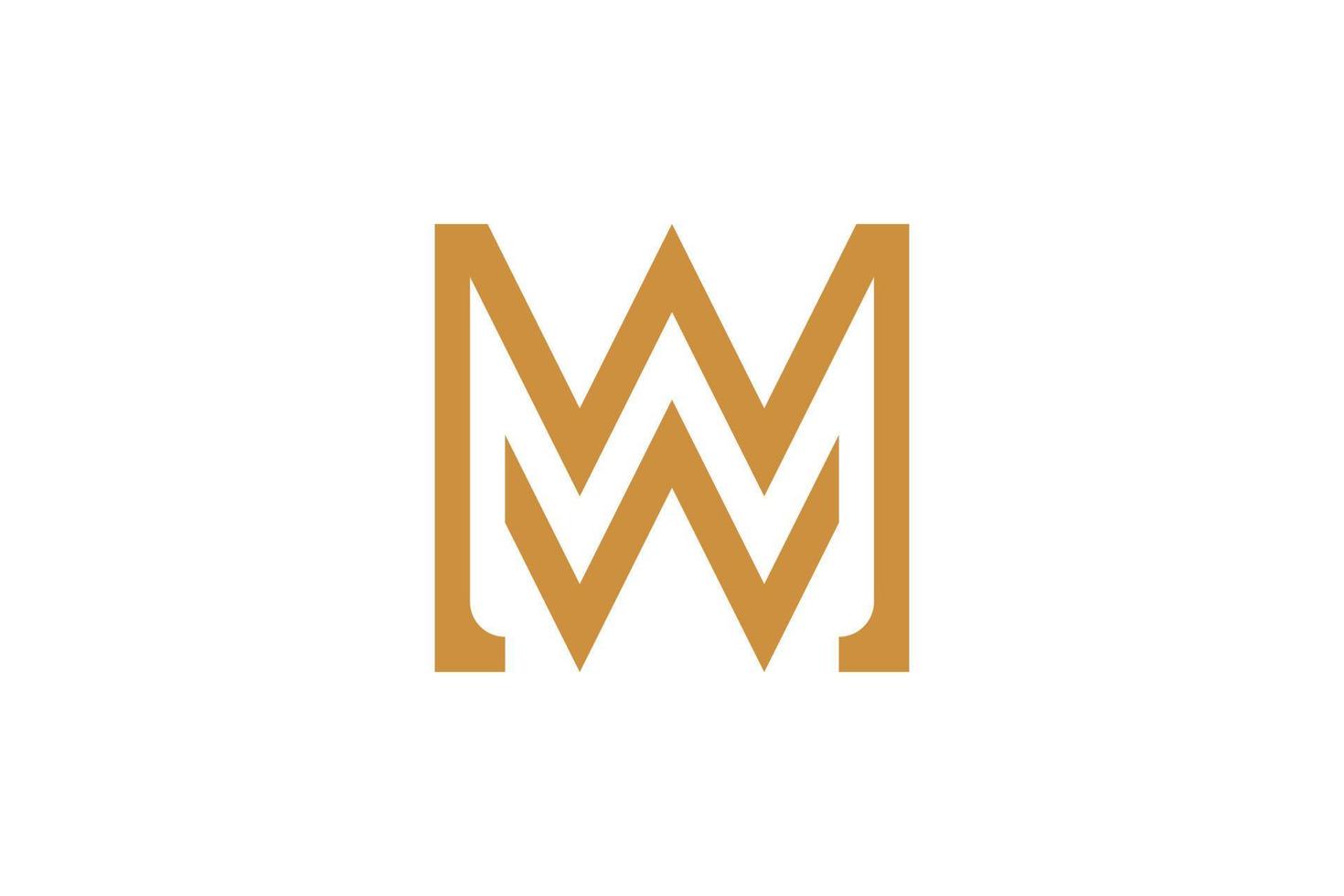 Letter M Monoline Logo vector