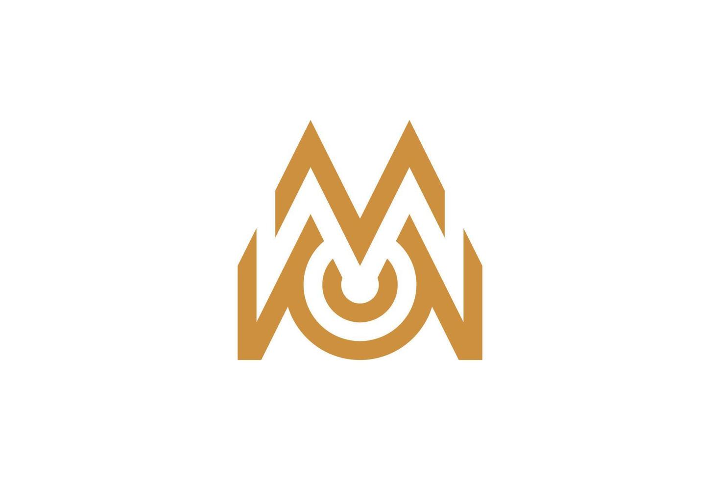 Letter M Monoline Logo vector
