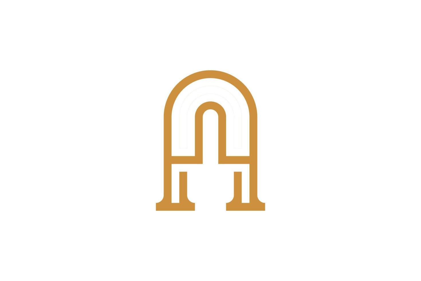 Monoline Style N Letter Logo vector