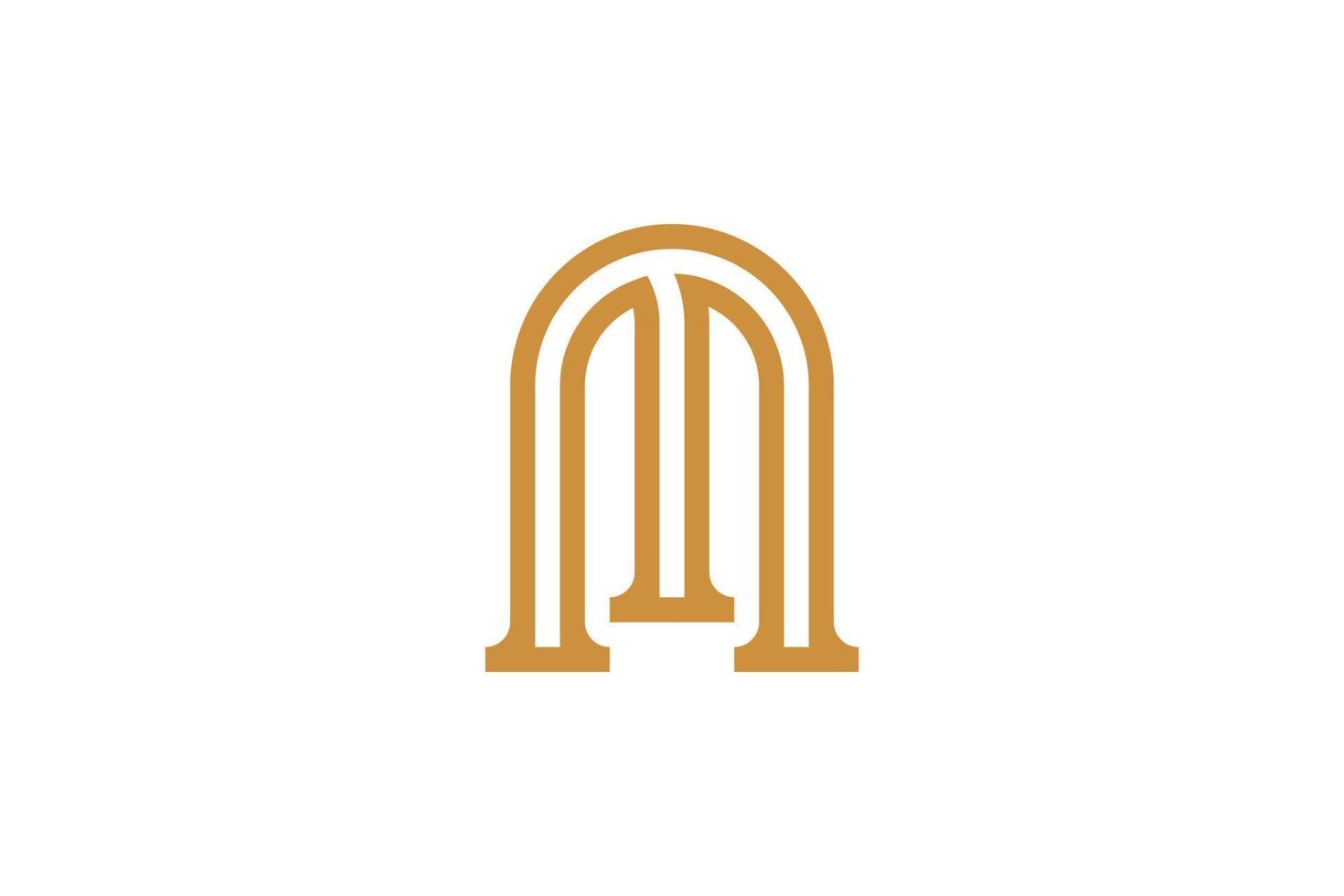 Abstract Modern Monoline Letter N Logo vector