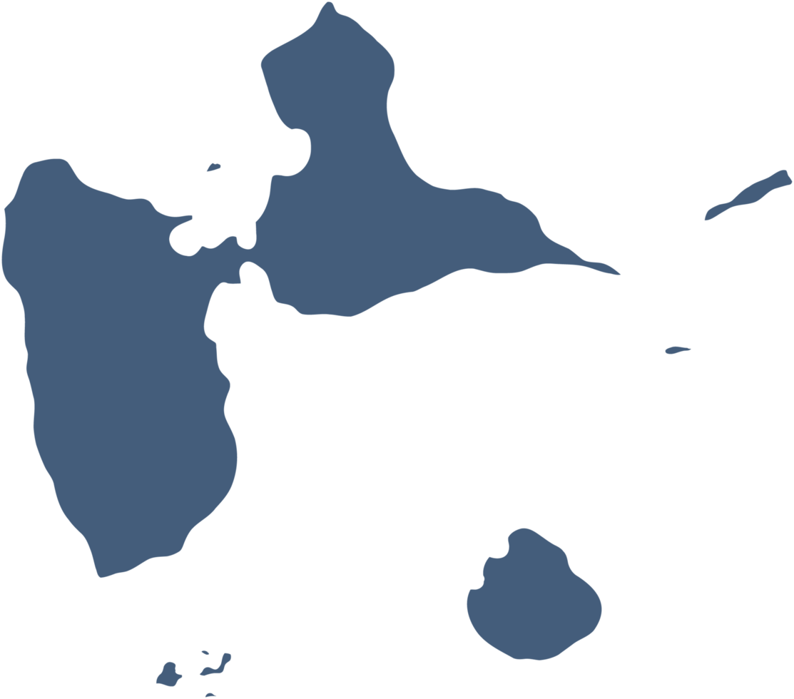 doodle freehand drawing of guadeloupe map. png