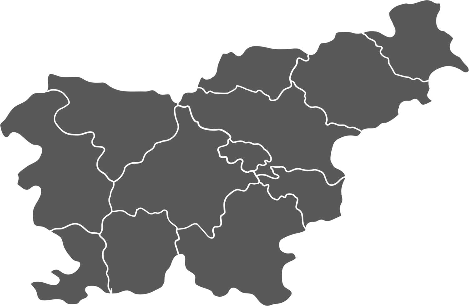 doodle freehand drawing of slovenia map. png