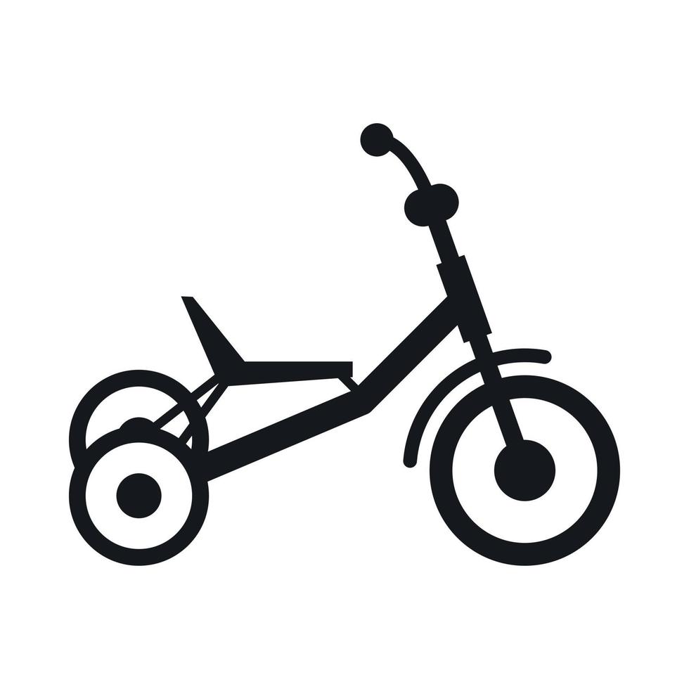 Tricycle icon, simple style vector