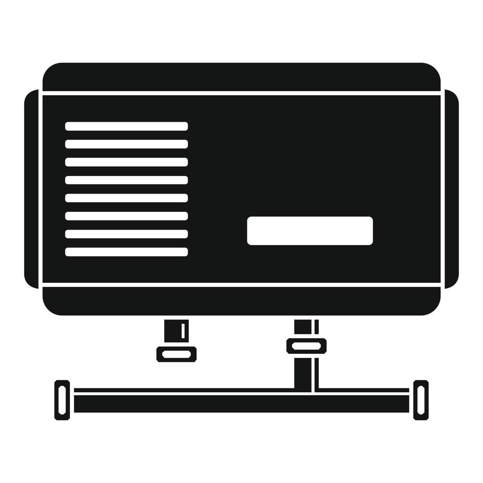 icono de caldera eléctrica, estilo simple vector