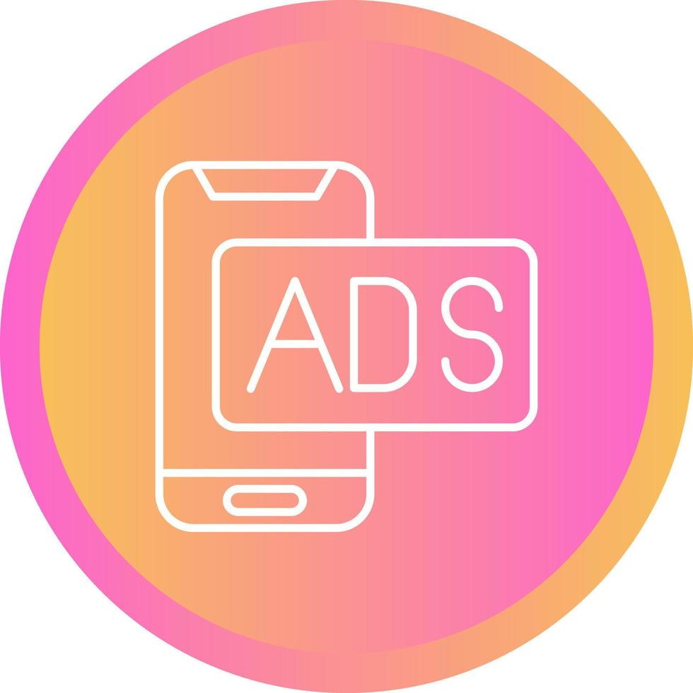 Mobile Advertising Vector Icon