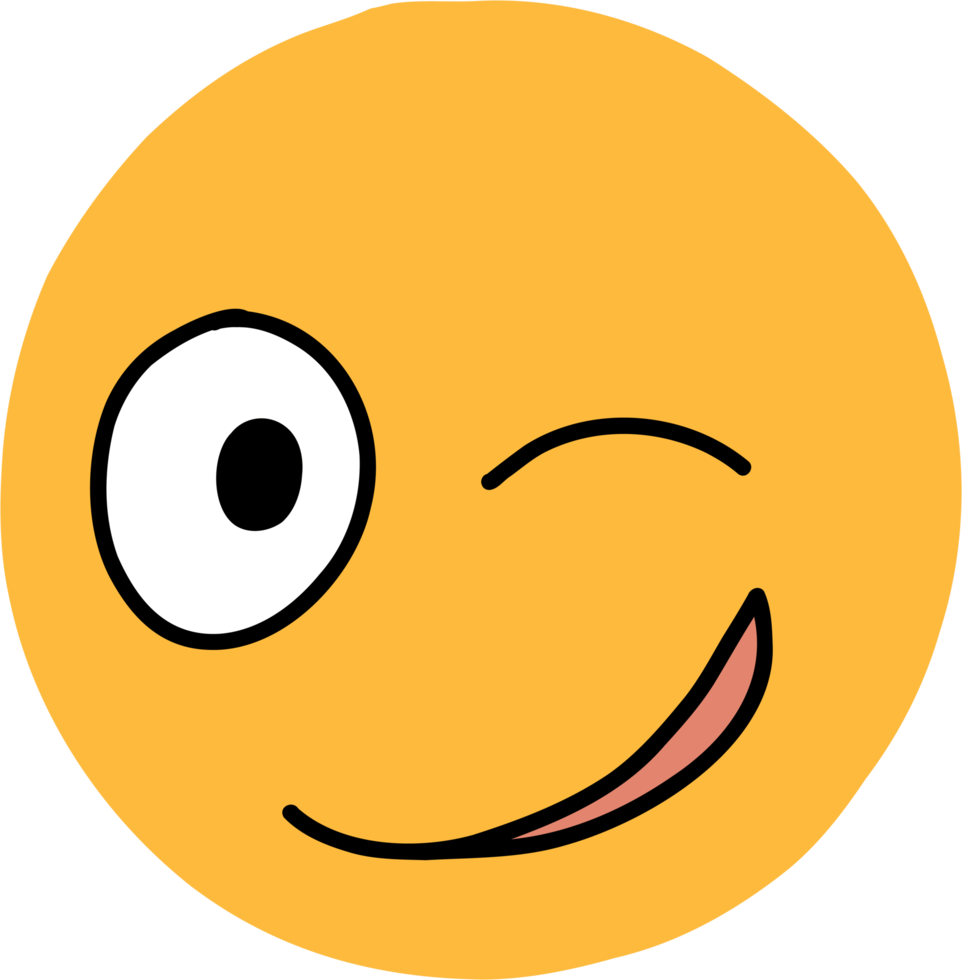doodle freehand drawing of face expression. png