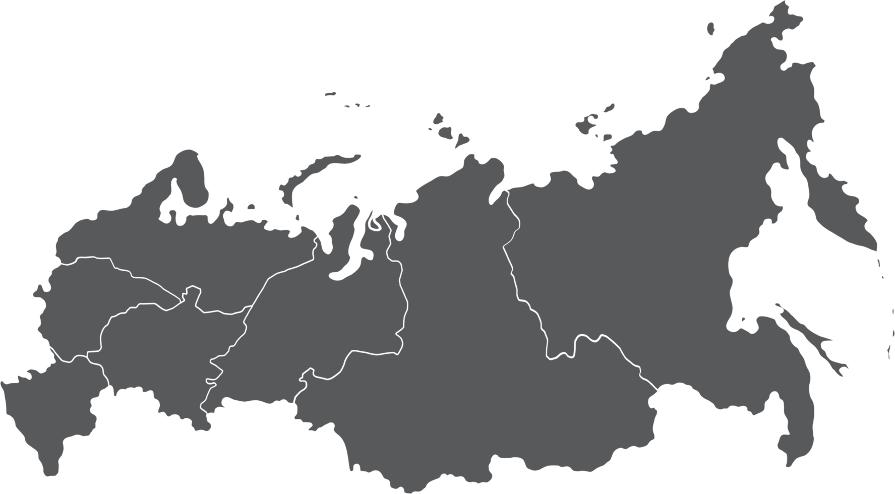 doodle freehand drawing of russia map. png