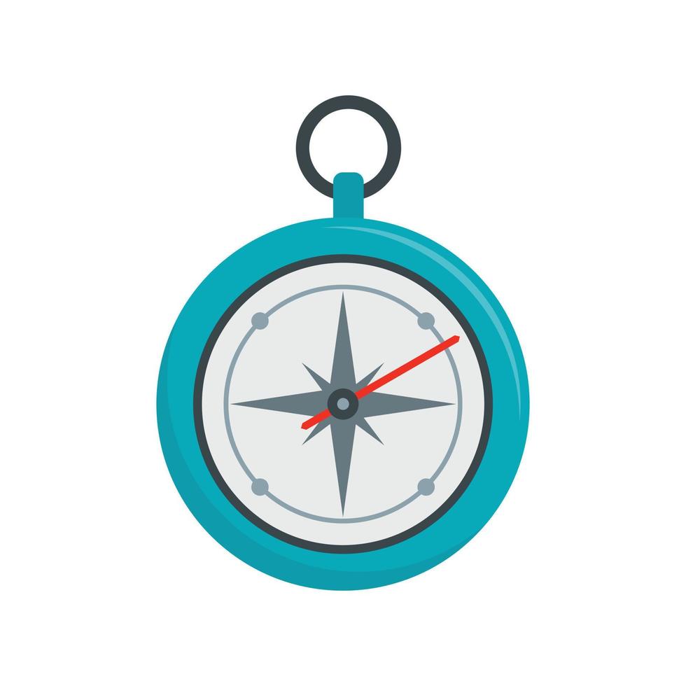Compass icon, flat style vector
