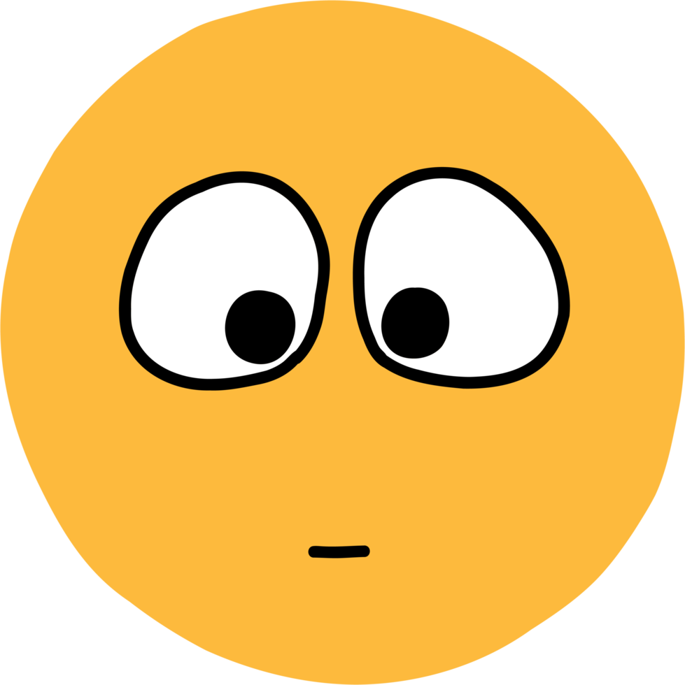 doodle freehand drawing of face expression. png