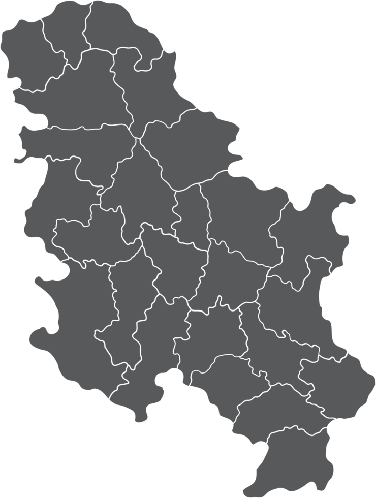 doodle freehand drawing of serbia map. png